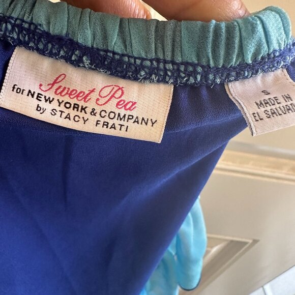 Sweet Pea Size Small Relax Fit Blue Ombre  Piece Resort Set – Kimono, Top, Pant - Picture 11 of 12